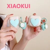 3d love cover for apple airpods pro 1 2 3 air pods headphone cute smile face love heart earphone cases headset box keychain