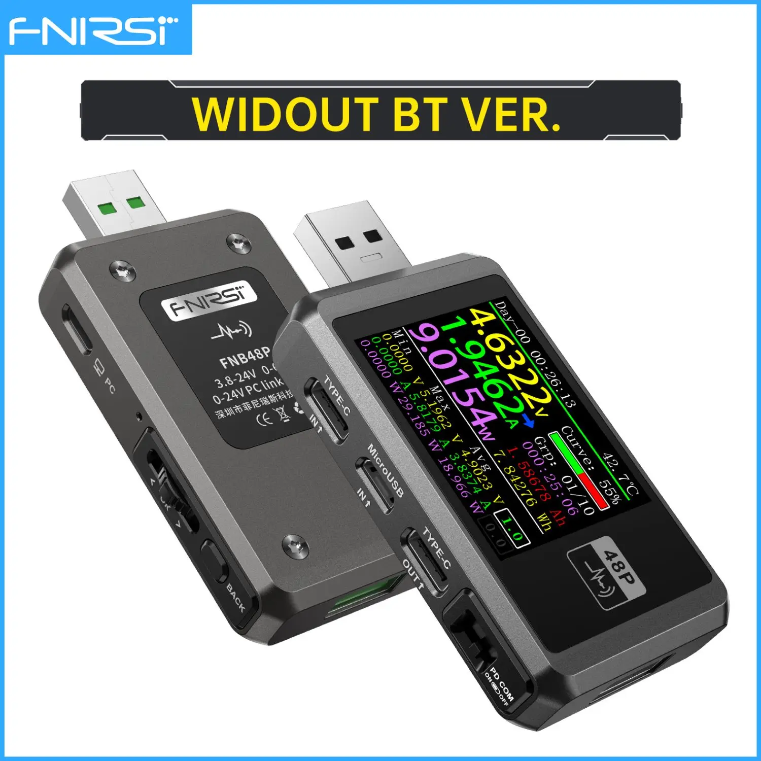 

USB-тестер напряжения FNIRSI FNB48P