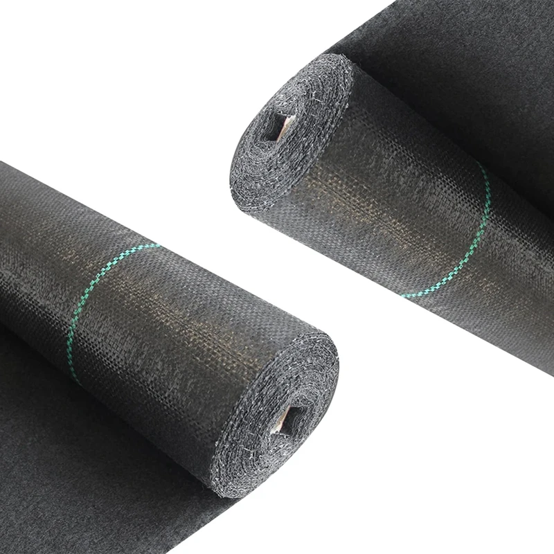 

2X Garden Weeding Barrier Landscape Fabric Durable&Heavy-Duty Weeding Block Gardening Mat, Weeding Control,4Ft X 50Ft