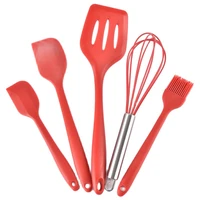 5pcslot high quality silicone baking spatula tool spatula whisk oil brush baking cake cooking kitchen accessories tools