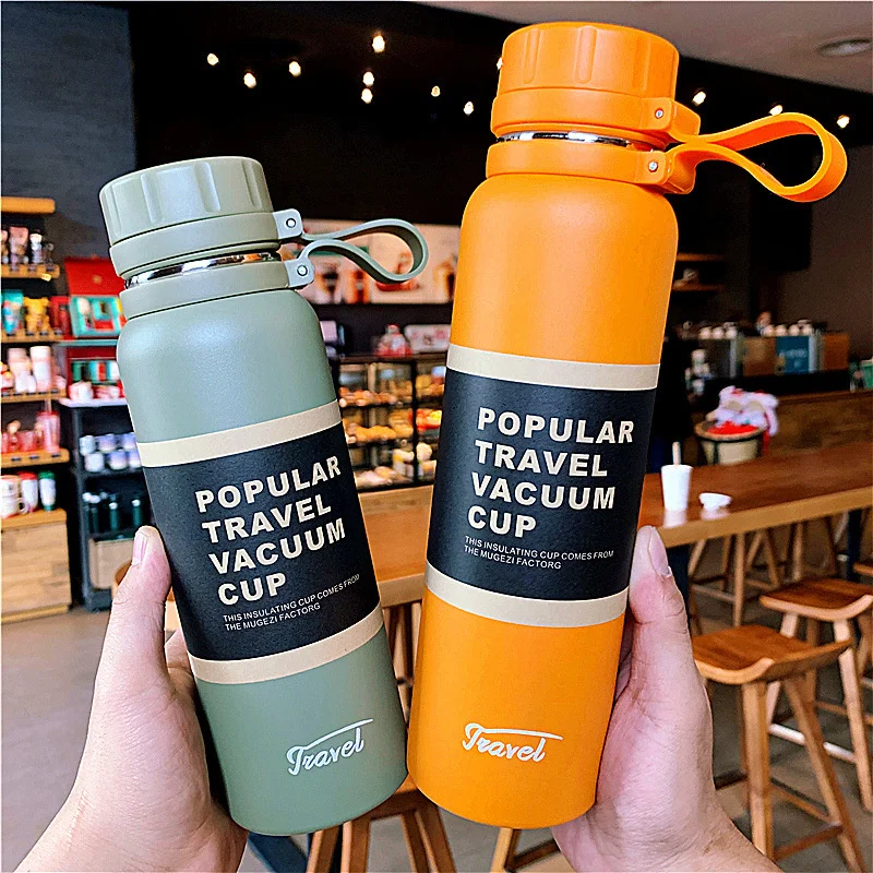 1100ml/850ml/650ml Double Stainless Steel Sport Vacuum Flask Outdoor Climbing Fitness Thermal Bottle Coffee Tea Insulation Cup