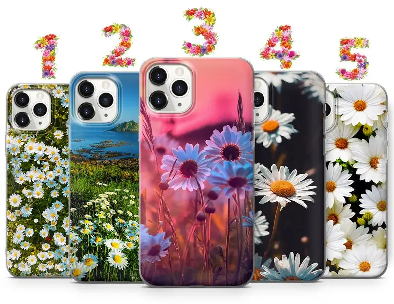 

Chamomile phone case for iPhone 13 12 11 X Xs Xr 8 7 6 5 Se, Samsung S21 S20 S10 Note20, Huawei P40 P30 P20 P10