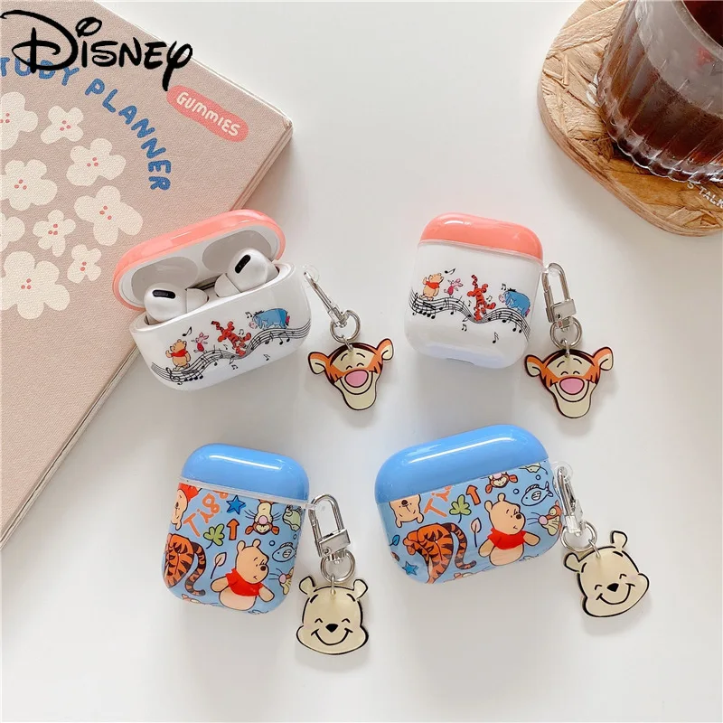 

Беспроводная гарнитура с защитой от Диснея, Винни-Пух, совместимая с Apple AirPods Pro3, Bluetooth, защитный чехол поколения 1/2