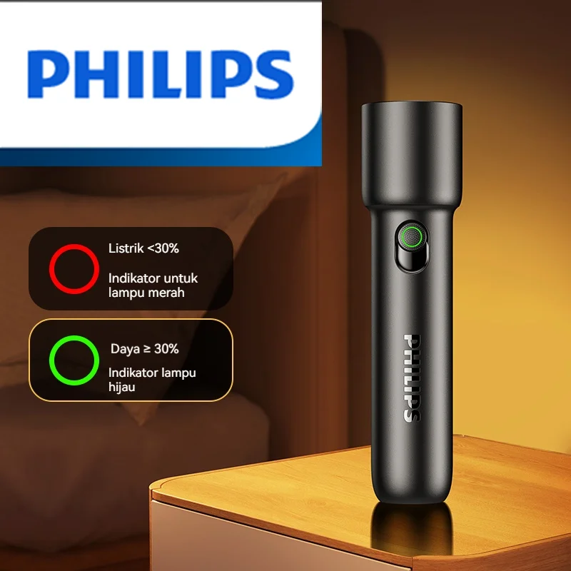 

Philips EDC Портативный фонарик Перезаряжаемые светодиодные фонарики для кемпинга Defensa Персональная самооборона Кемпинг