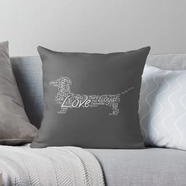 

Love My Dachshund Printing Throw Pillow Cover Case Car Comfort Soft Fashion Hotel Throw Waist Fashion Pillows not include