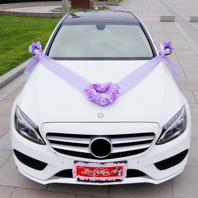 

DIY Garland Artificial Flower Silk Flower Foam Pearl Garland Car Decoration Set Wedding Pom Pom Wedding Accessories Fake Flower