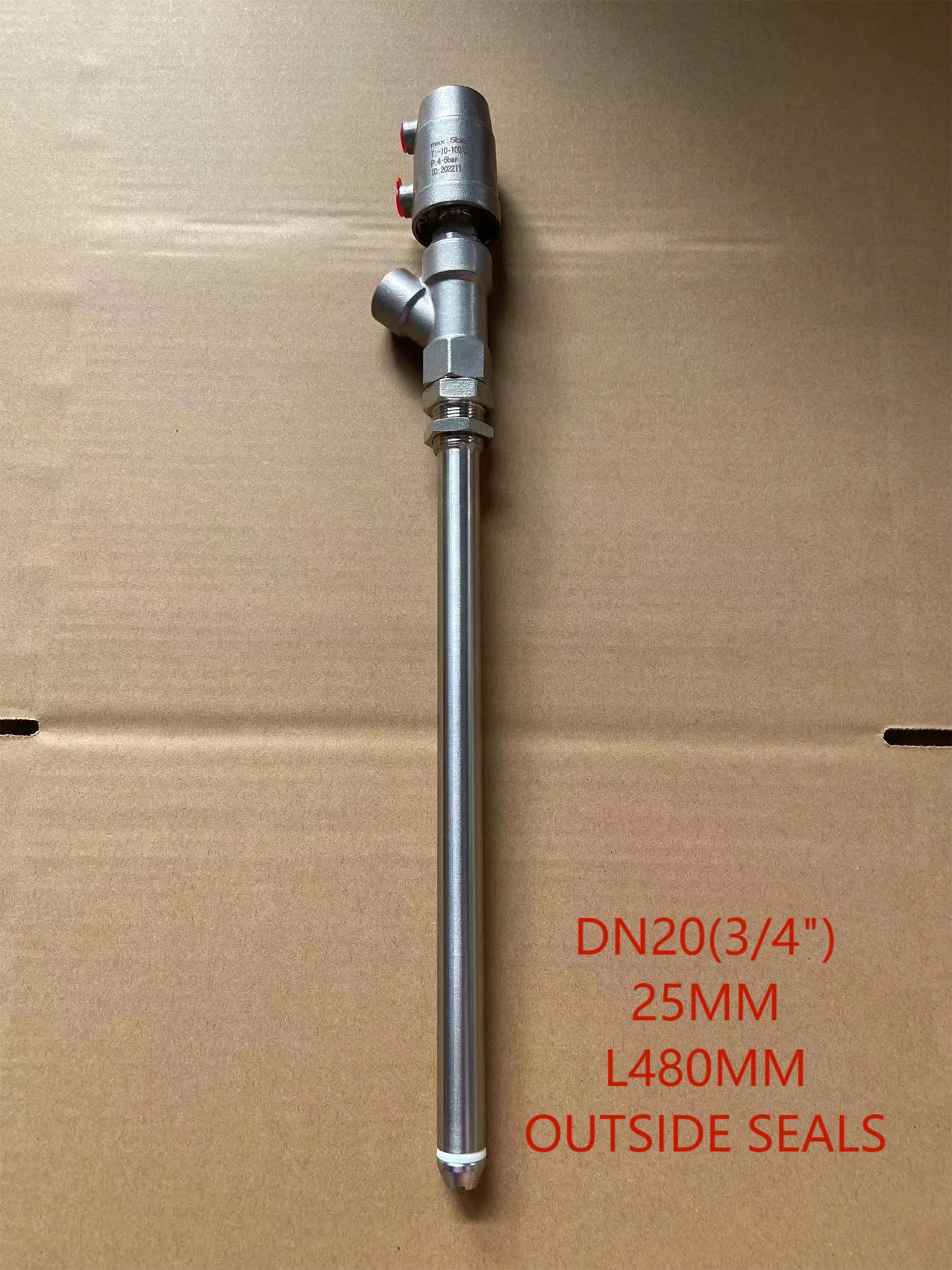 

Клапан пневматический DN15(1/2") из нержавеющей стали