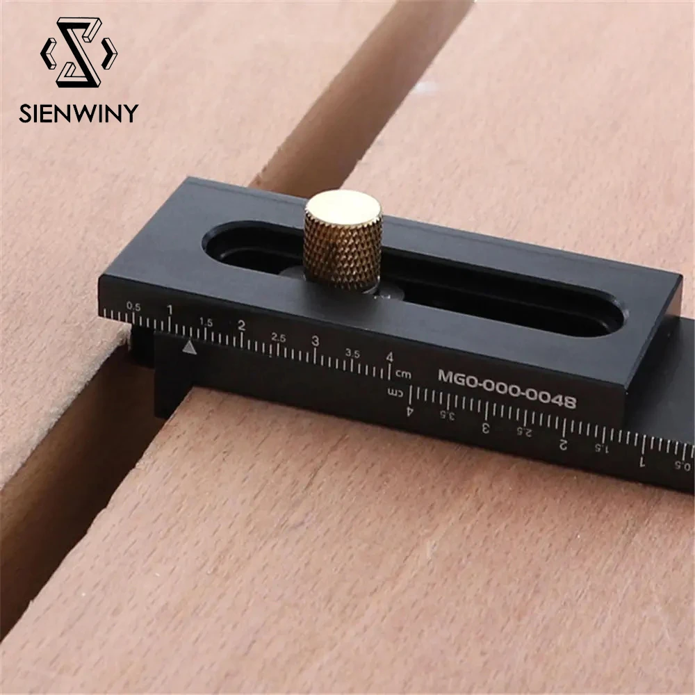 

Woodworking Gap Gauge Marking Gauge Aluminum Alloy Sawtooth Ruler Table Saw Slot Depth Measuring Ruler Adjuster