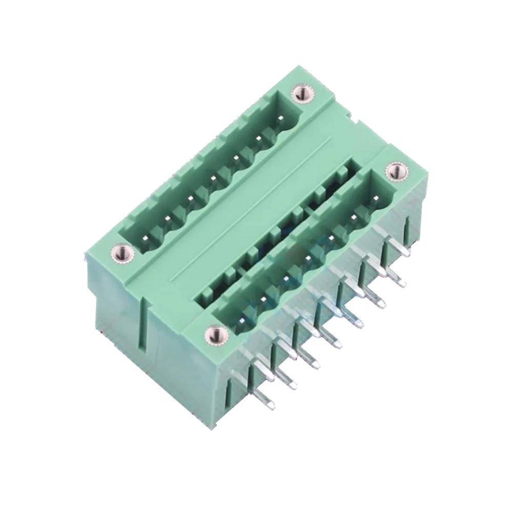 

1 шт., 2 штифта в ряд, 7 изогнутых штифтов, экологически чистые штепсельные клеммы P = 5 мм, конец платы/розетка-замкнутый 5 мм, Φ * 7P