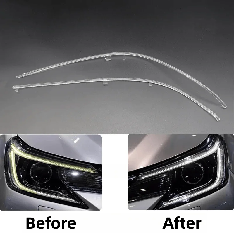 Фото Для Toyota Ruiz MARK X 2013 2014 DRL Световодная пластина Световодные трубки Фара Дневные ходовые огни DRL Angel Eye №1