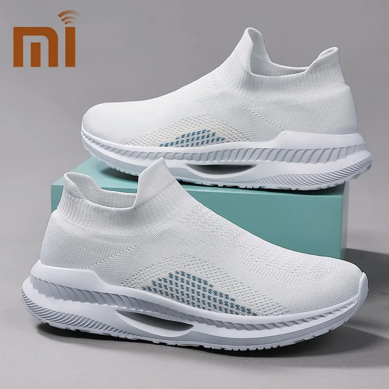 Xiaomi mijia Outdoor Sneakers Running Casual Shoes Men 2022 Spring New Large Lightweight Breathable Male Flying Woven Size35-45