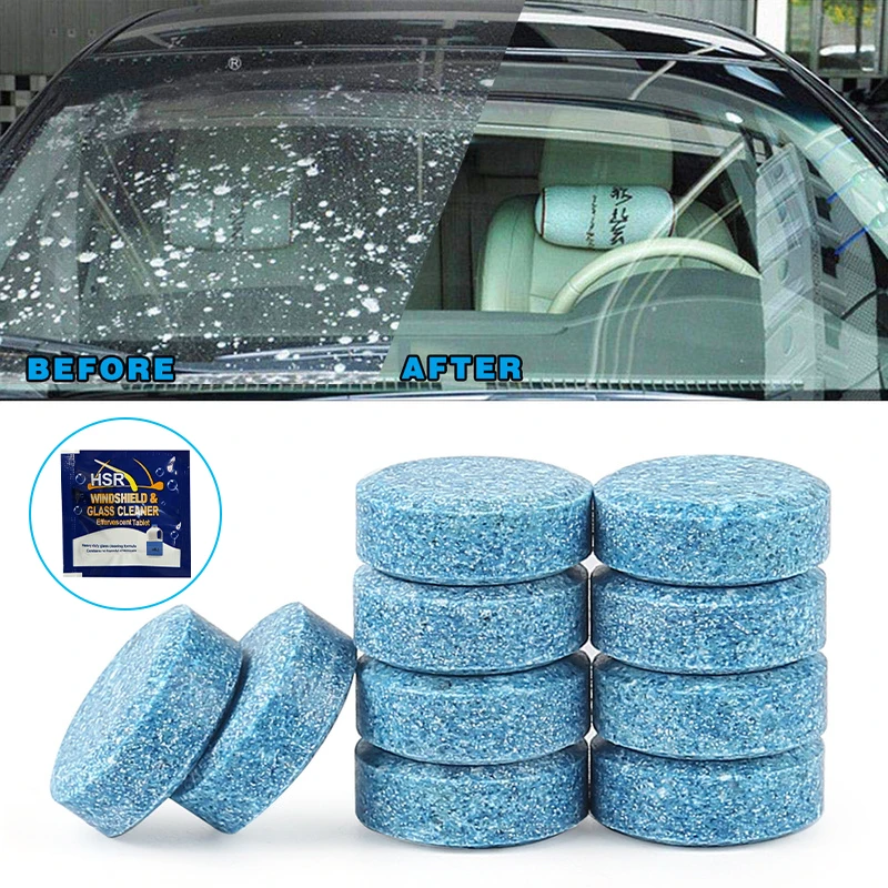 

1 Pcs Car Effervescent Washer Auto Windshield Window Glass Concentrated Washer Tablets Cleaning Solid Wiper Dust Soot Remover