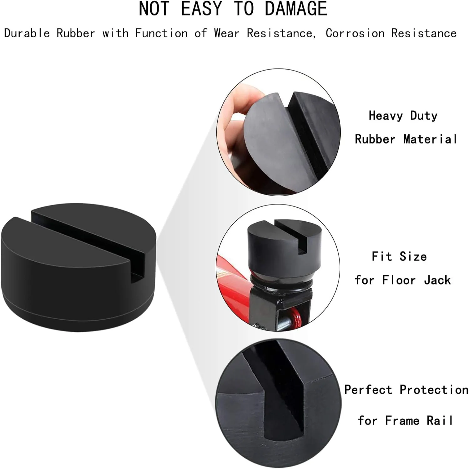 Адаптер для напольного домкрата 4-тонная резиновая рама с прорезями защита