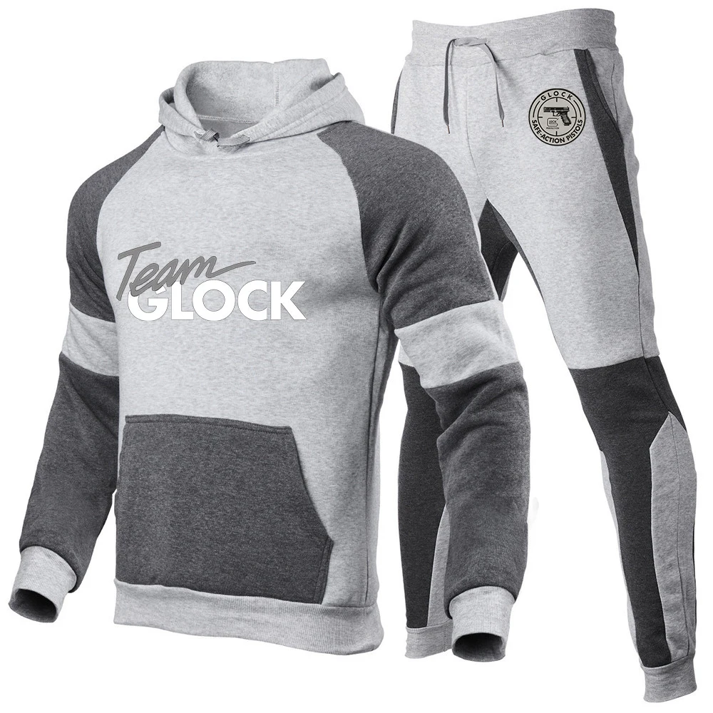 

Спортивный костюм Glock мужской с капюшоном, свитшот, пуловер, удобный спортивный костюм для бега, весна 2022