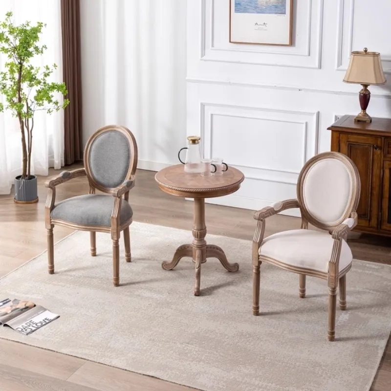 Американский деревенский ретро стул из массива дерева обеденный для отеля кафе