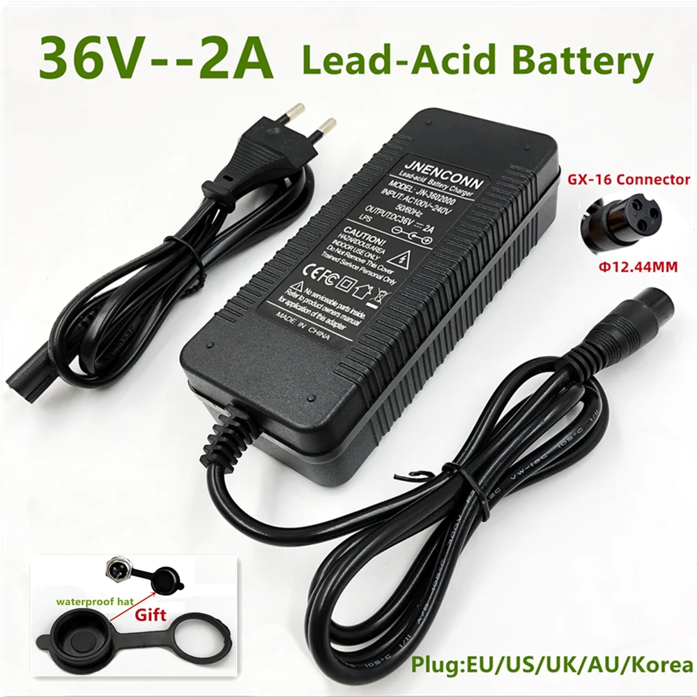 

Зарядное устройство для электрического скутера 36 В 2 А, 36 В 2 А