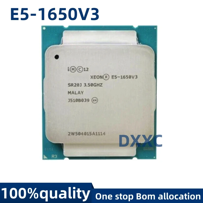 

For Intel E5-1650V3 E5 1650V3 CPU Processor 6 Core 3.5GHz 22nm 140 W E5 1650 V3