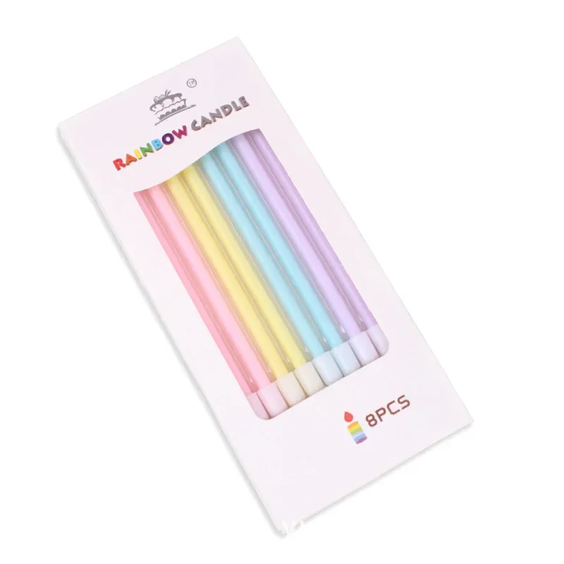 Свеча Радужный воск градиент торт на день рождения