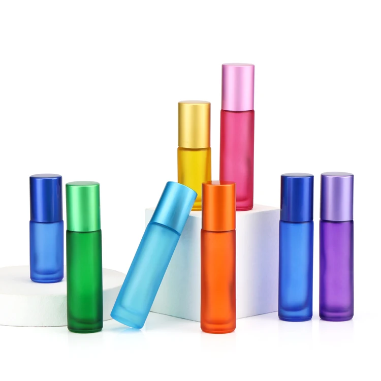 100 шт. пустые духи с эфирным маслом 10 мл матовый прозрачный зеленый фиолетовый