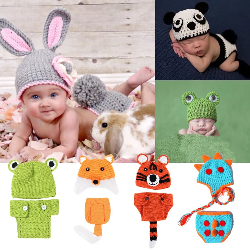 27 стилей одежда для фотосъемки новорожденных детская одежда милые животные вязаный крючком костюм Детский комплект реквизит для фотосъемки аксессуары