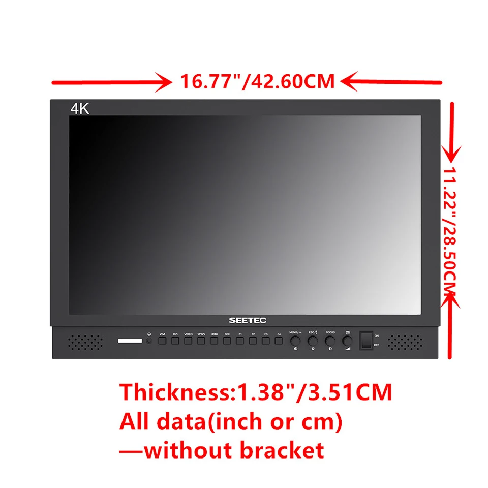 SEETEC 17 3 дюйма ATEM173S Профессиональная трансляция HDR 3G-SDI HDMI Точный монитор сигнала