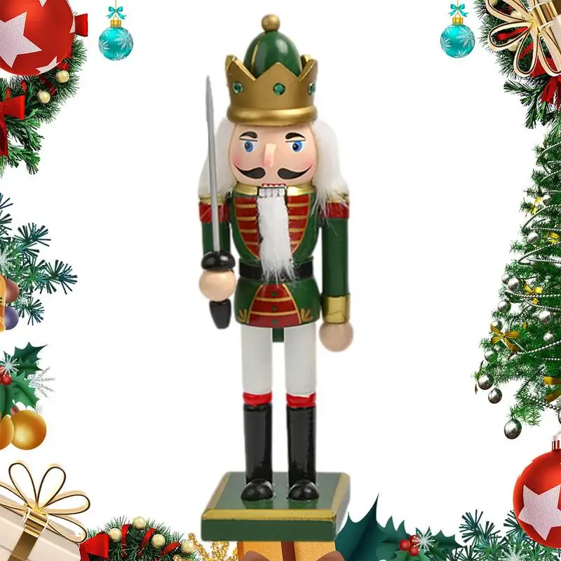 

Christmas Nutcracker Figures 30cm Wooden Nutcracker Ornaments Festive Decorations For Christmas Birthday Party Table Shelf Decor