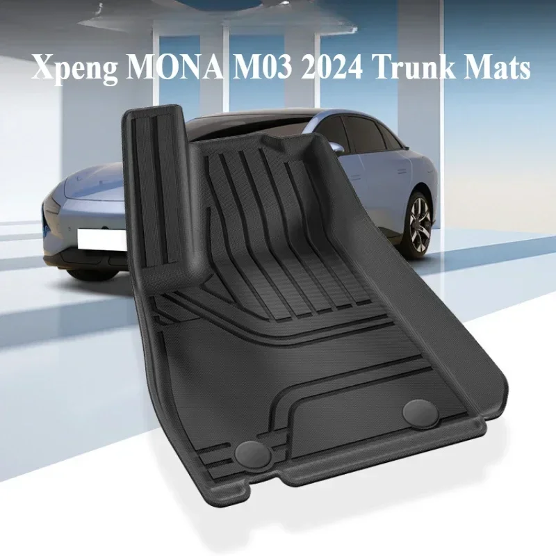 Для Xpeng MONA M03 2024 коврики для багажника подушечки ног из ТПЭ передний коврик