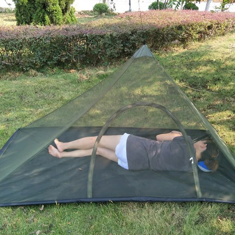 Палатка с противомоскитной сеткой, Легкая Складная Водонепроницаемая походная палатка из ткани Оксфорд, с дном, защита от насекомых, для сна, для путешествий и походов