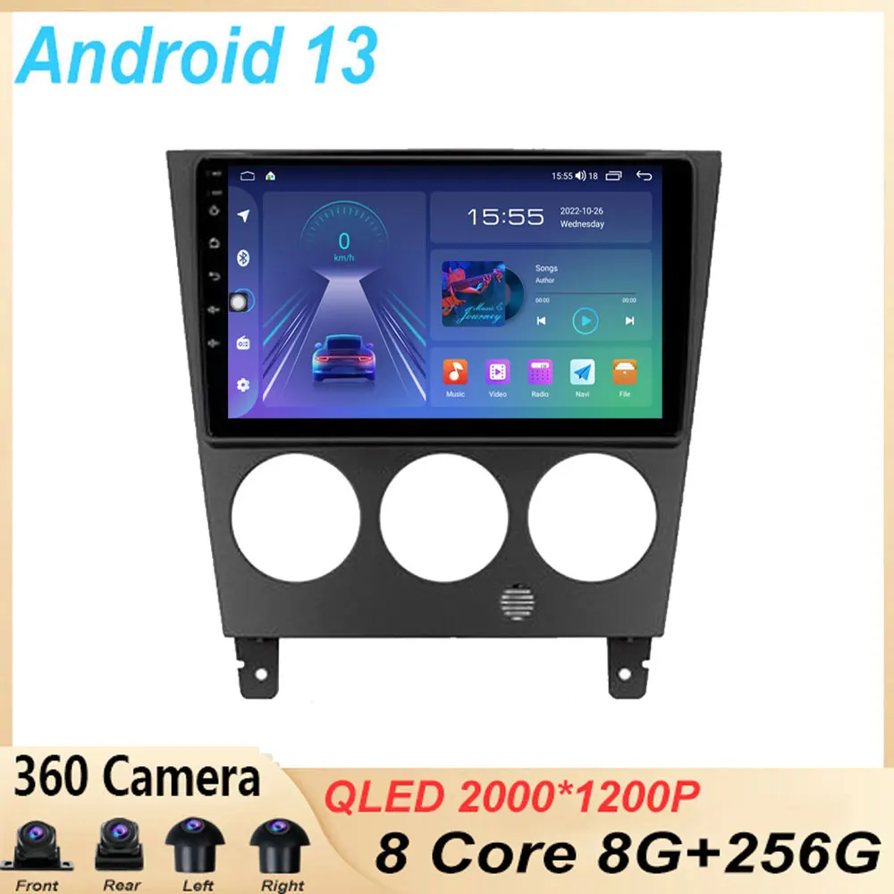 

Автомагнитола 9 дюймов для Subaru Impreza GD GG 2002 - 2007 android 13 мультимедийный видеоплеер Android автомобильный беспроводной адаптер no 2 din