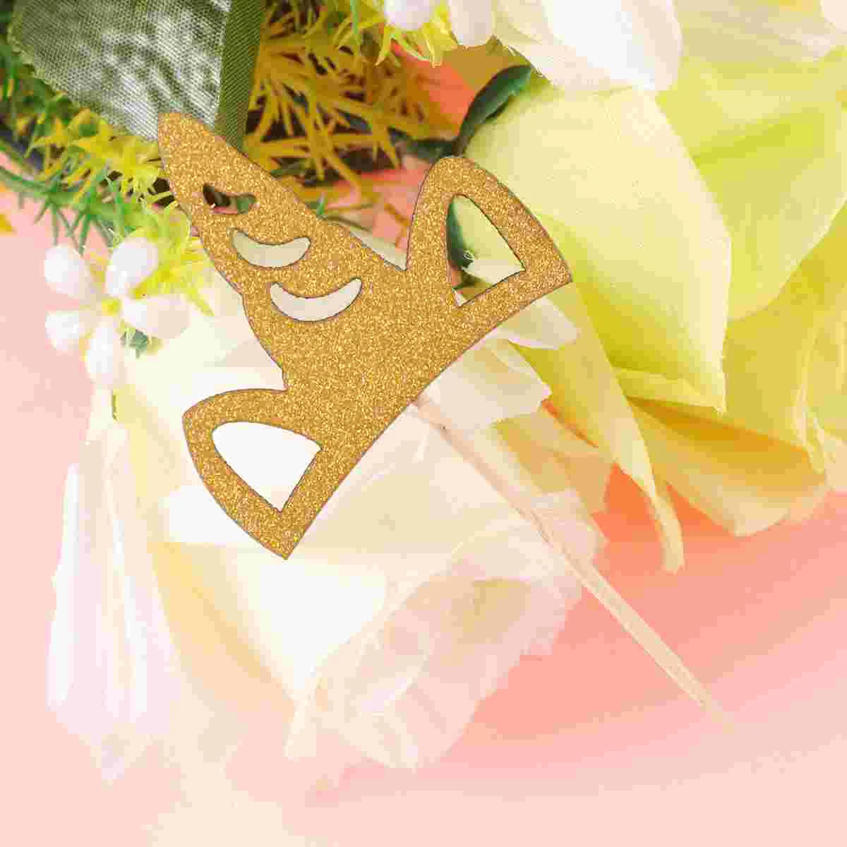 

18pcs Glittter Set Cake Picks Cake Decoration Birthday Party Supplies