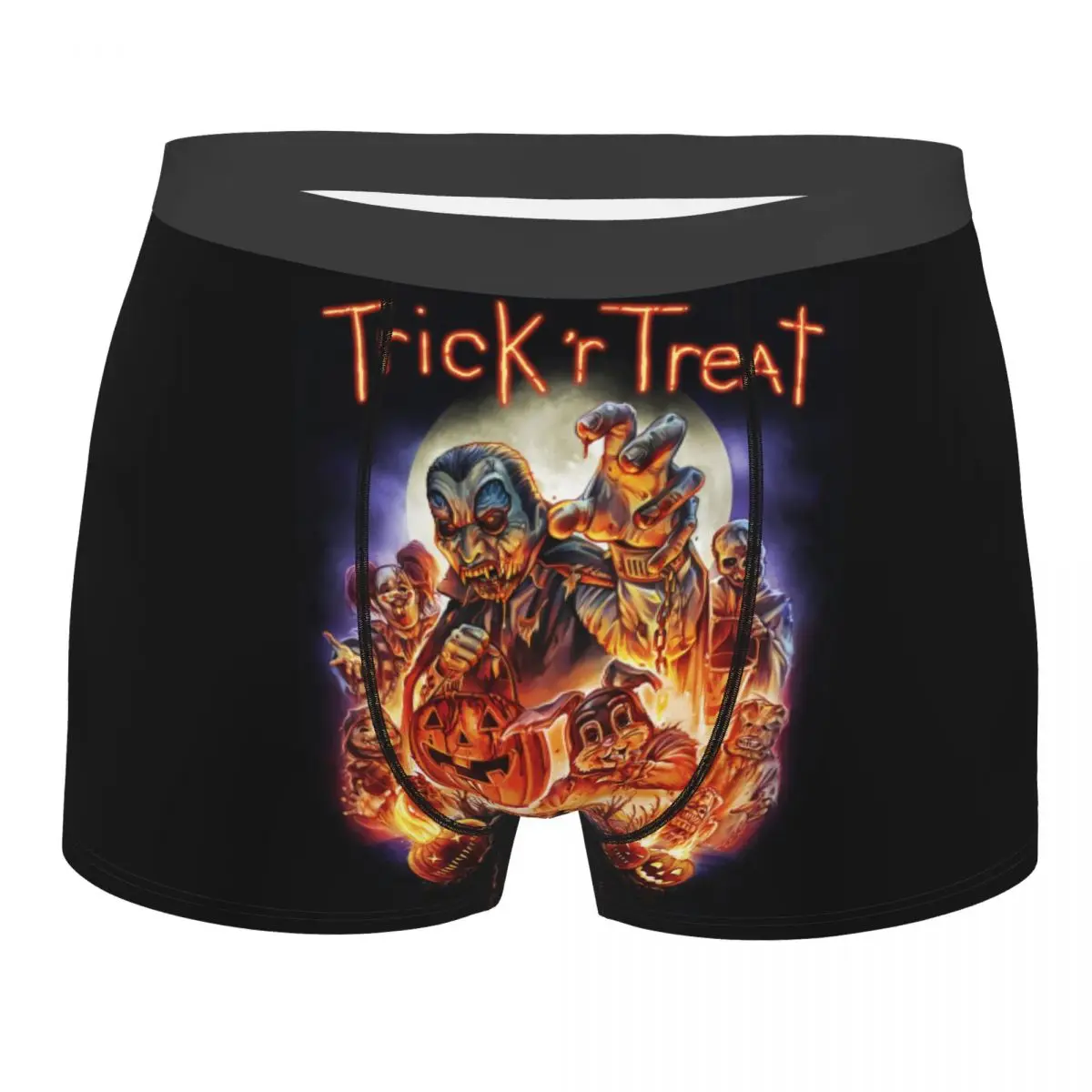 

Halloween Spooky Movie Sam Trick 'R Treat Pumpkin Skeleton Boxer Shorts For Men Printed Underwear Panties Briefs Soft Underpants