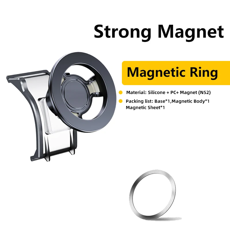 

Магнитный автомобильный держатель телефона для BMW X5 G05 X6 G06 X7 G07 2019-2025 Magsafe Charger 360 ° Вращающаяся подставка для GPS, аксессуары для интерьера