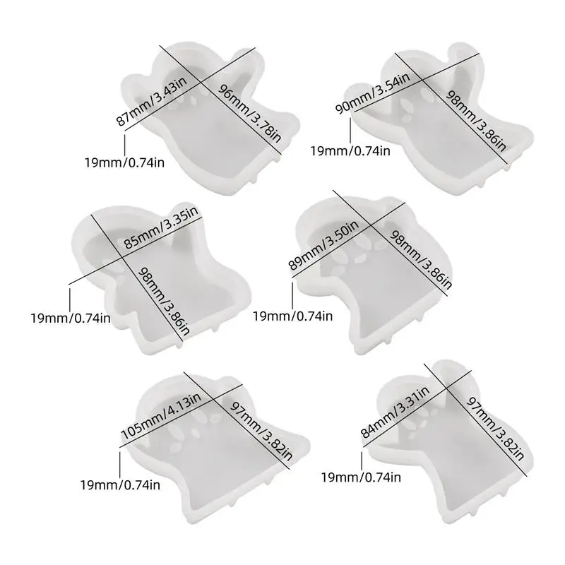 6 шт./набор силиконовые формы для украшения свечей