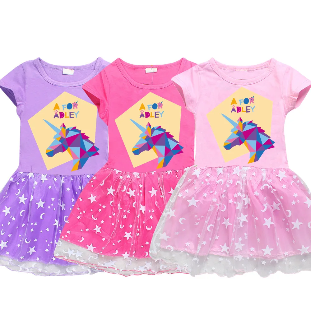 Модное платье для маленьких девочек новинка ткань в европейском стиле хлопковое