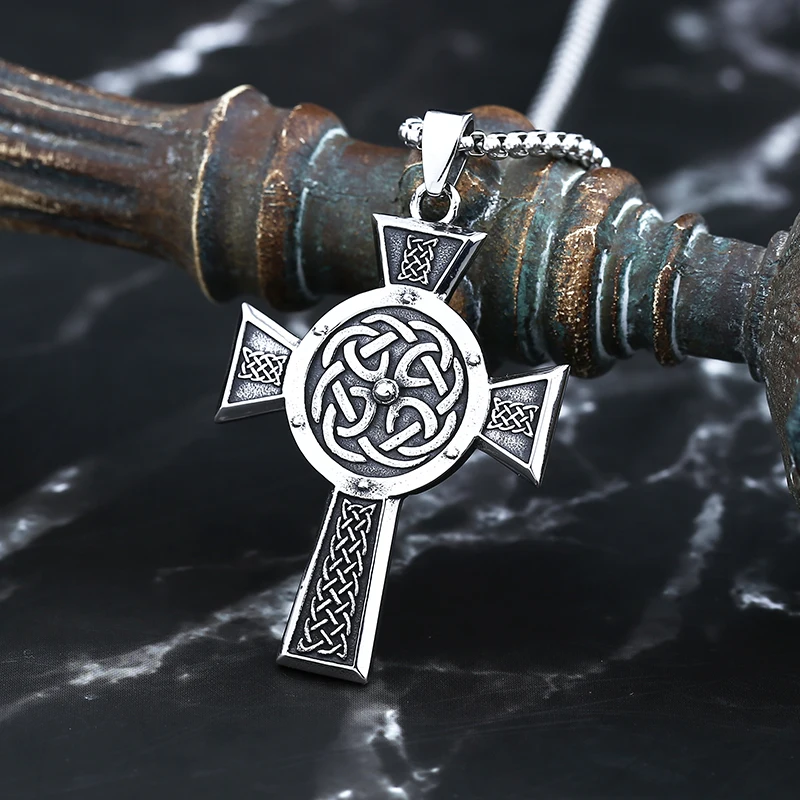 Новинка 2024 винтажное ожерелье из нержавеющей стали 316L с викингом кельтским узлом