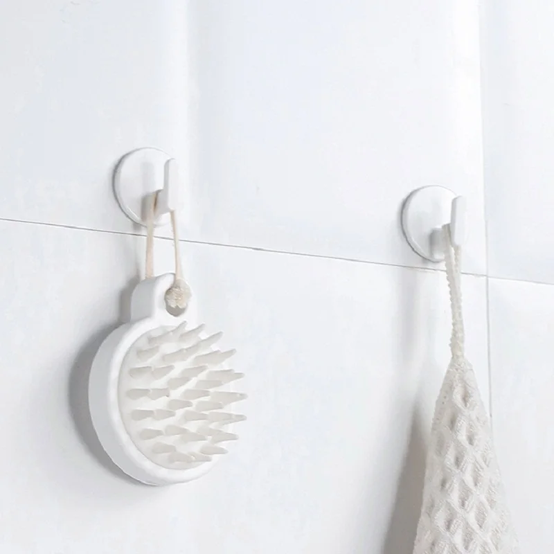 

6pcsreative clothes and hats seamless stickers wall door porch small hook free punching strong viscose bathroom living room hook