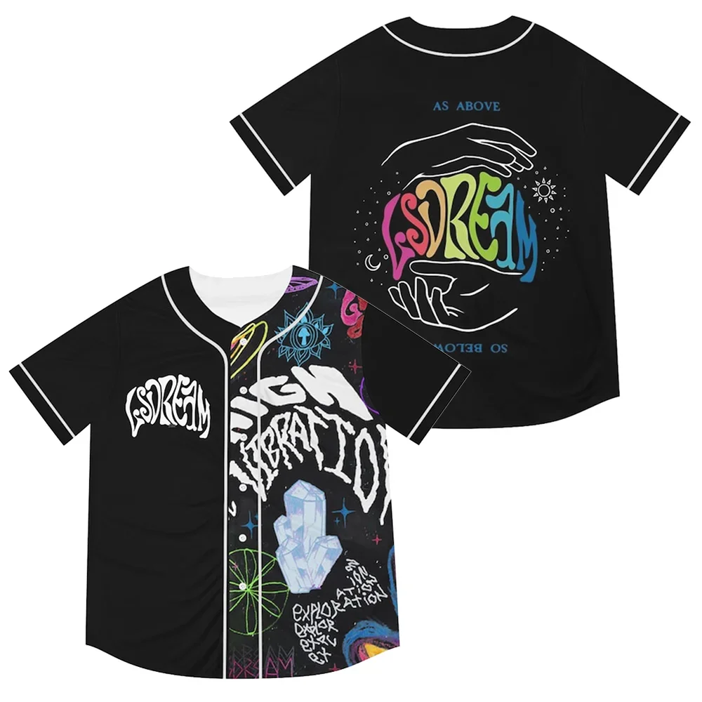 Футболка Lsdream Merch с коротким рукавом бейсбольная Джерси уличная одежда форма в