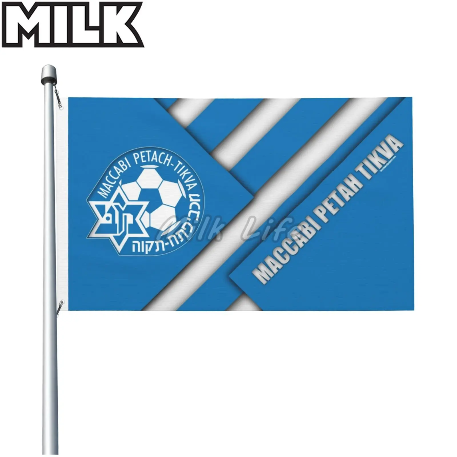 

Double-sided Printing Maccabi Petah Tikva Fc Flag with Grommet Outdoor and Indoor Banner Flag Custom for Garage Bar Pub Decor