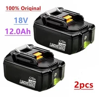 2pcs original for makita 18v 12000mah rechargeable power tools battery with led li ion replacement lxt bl1860b bl1860 bl1850