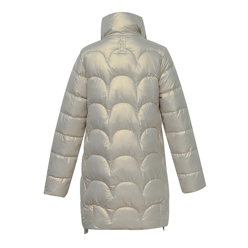 New Shiny Cotton Padded Jacket Winter Women Warm Stand Collar Down Jacket Woman Coat Thicken Casual Women Pufffer Jacket