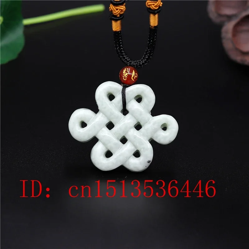 Натуральный китайский узел белый зеленый нефритовый двусторонний кулон