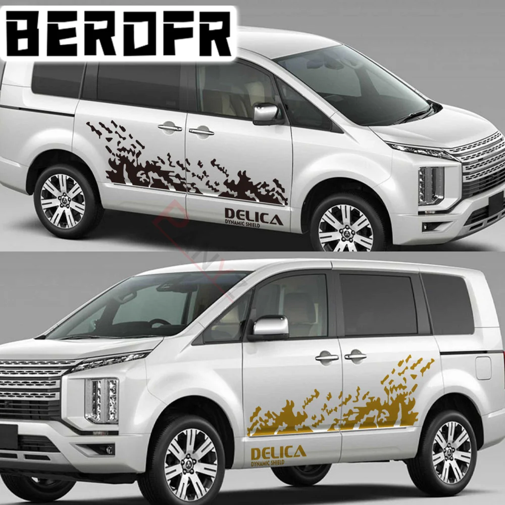 Наклейки на боковые двери автомобиля для Mitsubishi Delica D5 L400 аксессуары тюнинга