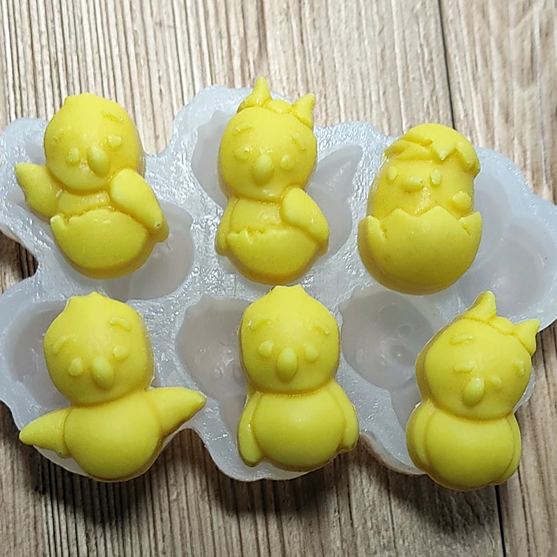 Mold Food grade silicone mould chicks Mini shape chocolate lollipops cake |