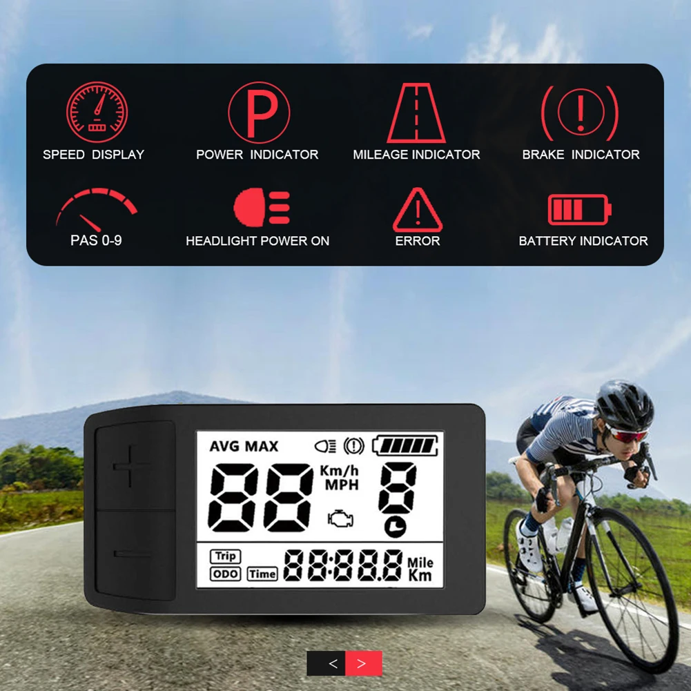 Электрический велосипед 500S EBike ЖК-дисплей для Bafang BBS01 BBS02 HD Midder Motor 24 В 36 48 Дисплей