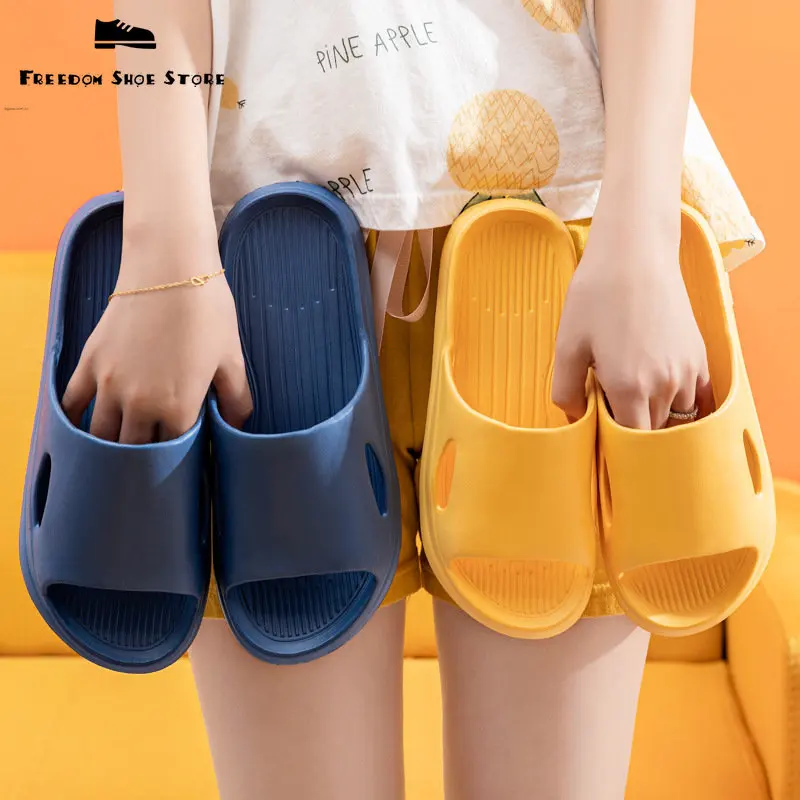 

New Home Slippers Women Summer Non-slip Household Sandal Slippers Couple Bathroom Slippers Home Guest Slipper Thick Flip Flops