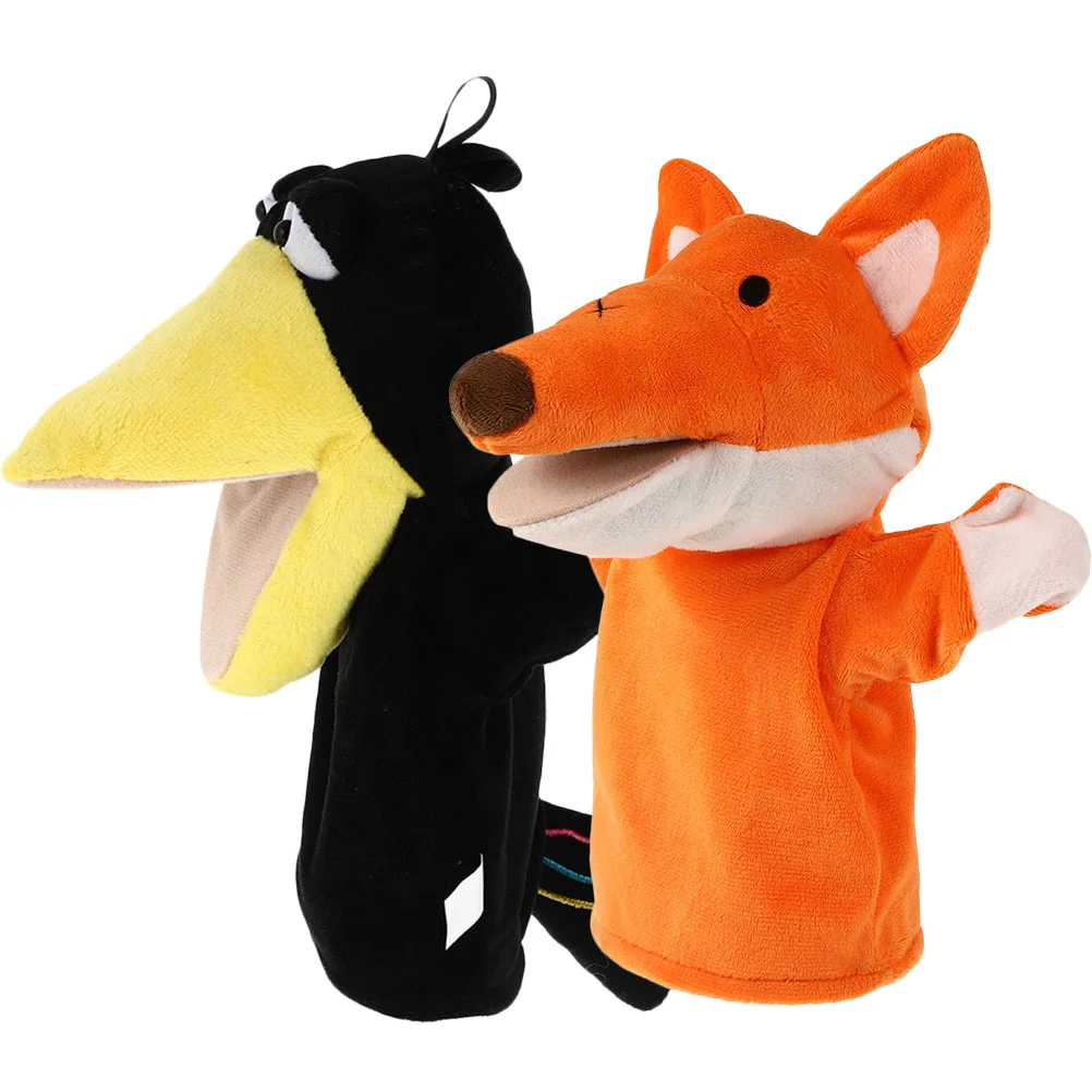 

2 Pcs Baby Educational Toys Animal Puppet Puppets Toddlers 2-4 Years Puzzle Hand Kids Parent-child