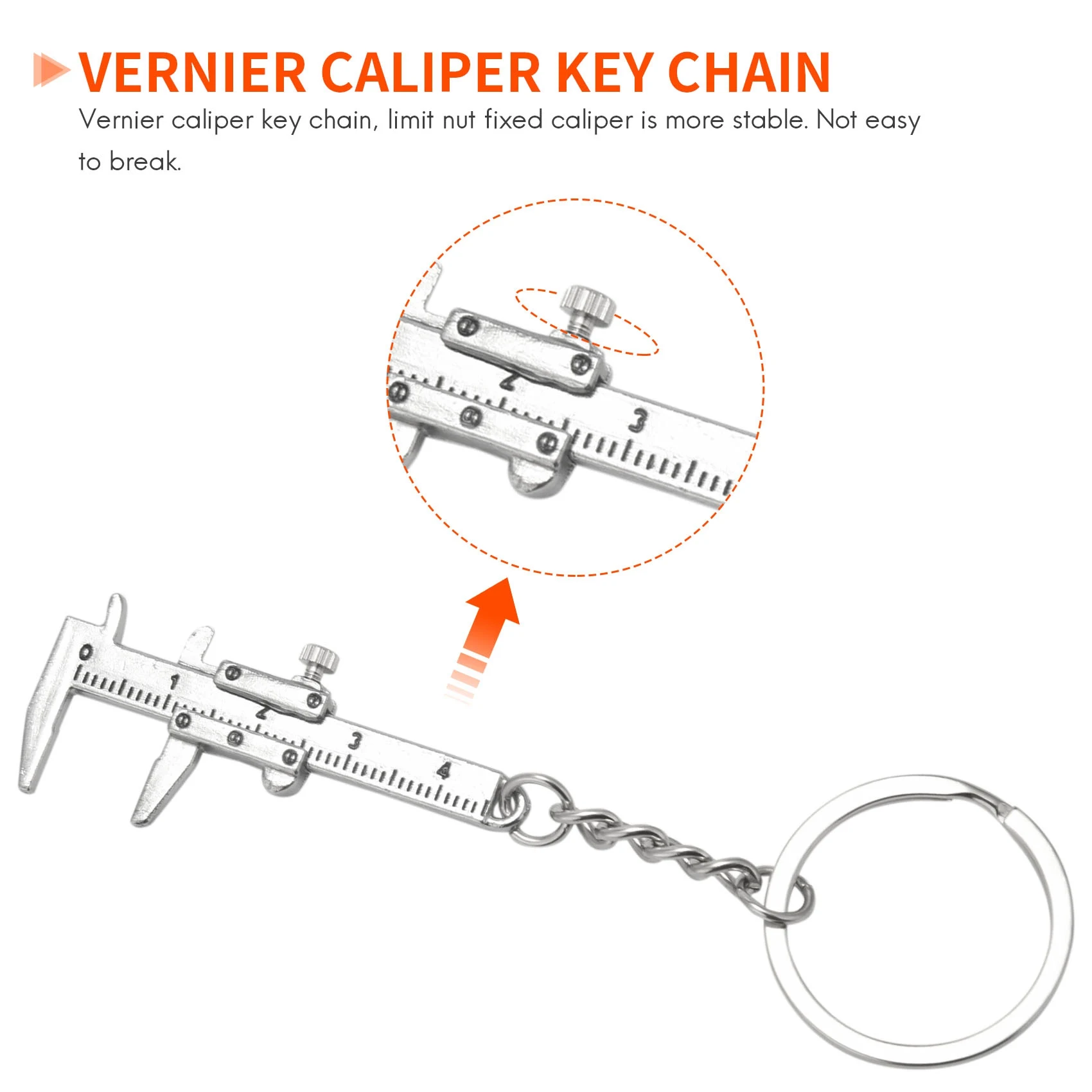 Полезный мини-штангенциркуль с нониусом подвесной слайдер брелок для ключей 10 см