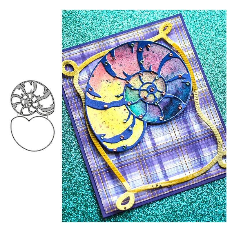 

2022 New Conch Metal Cutting Dies for Scrapbooking Handmade Tools Mold Cut Stencil DIY Card Make Mould Model Craft Decoration