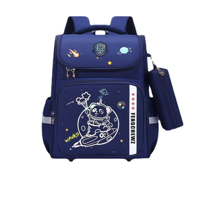 Large Capacity Primary Girl Unicorn Boy Astronaut Dinosaur Backpacks for Students New Children Cartoon Rabbit School Pen Bags