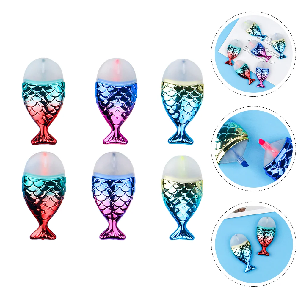 

Pens Pen Highlighter Marker Mermaid Gel Markers Scrapbook Tip Highlighters Fluorescent Favors Party Creative Coloful Drawing